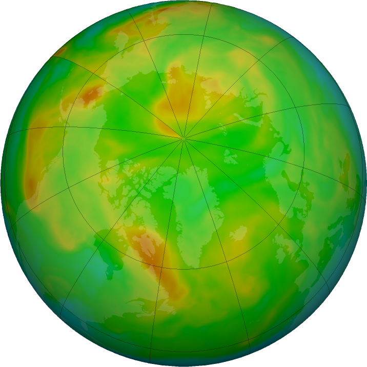 Arctic ozone map for 06 June 2021